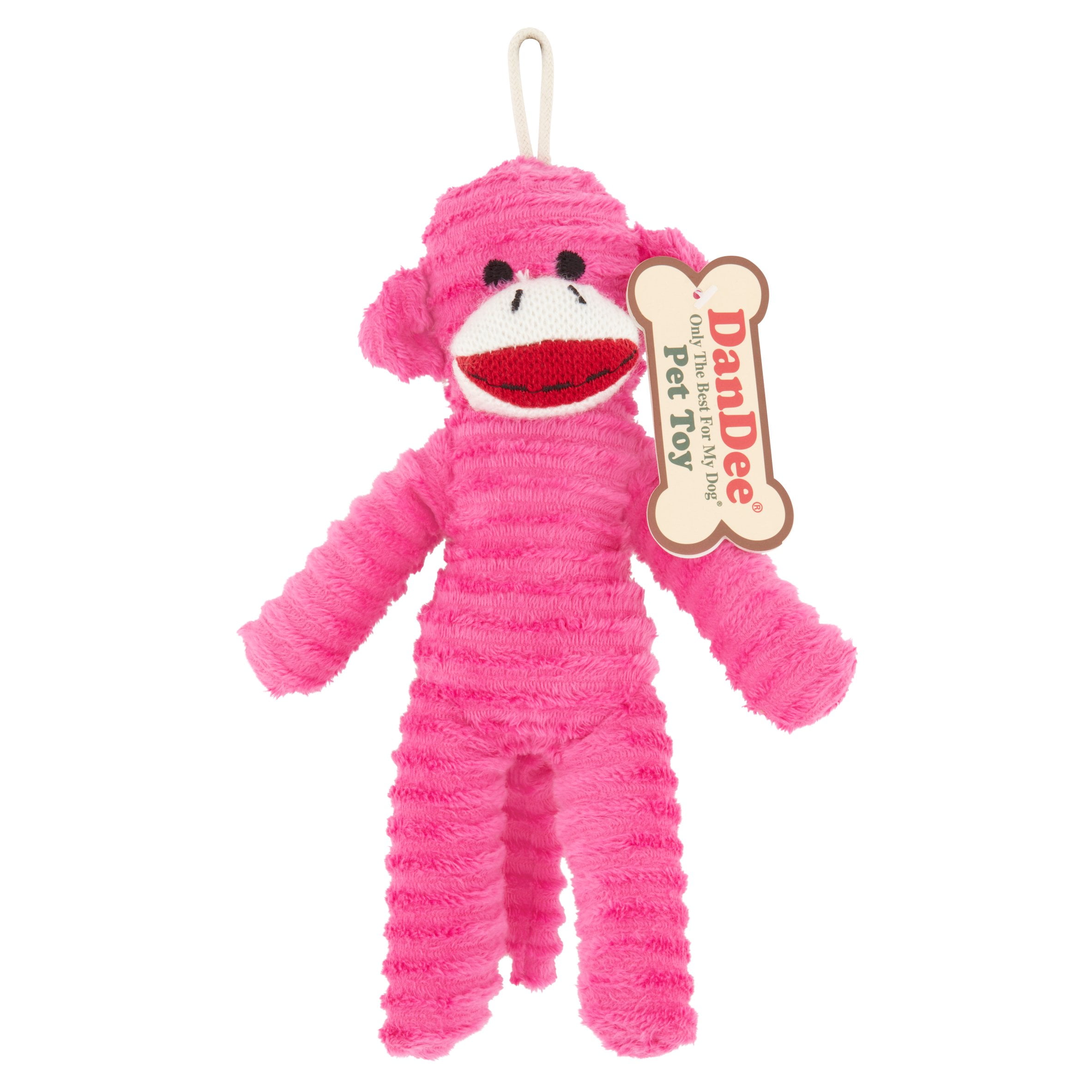 Dan Dee Collector's Choice Plush Corduroy Squeaky Sock Monkey Pet Toy - Walmart.com - Walmart.com