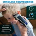thumbnail image 4 of Wahl LI+ Deluxe Chrome Pro Cordless Hair Clippers & Beard Trimmer Kit, Self-Sharpening Blades, Adjustable Lever, 14 Guide Combs, Rechargeable, Chrome/Black – 3027814, 4 of 12