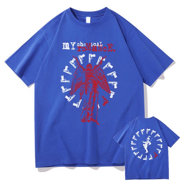 Rock Band My Chemical Romance El Desfile Negro Impresión Camiseta Hombres Mujeres Vintage Hip Hop Punk Hombre Moda De Gran Tamaño