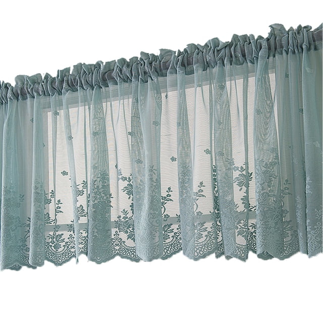 Cortinas cortas translúcidas bordadas con encaje Floral de 1 pieza para cocina hermosas decoraciones para ventana de comedor Zhivalor 223256-2