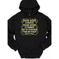 thumbnail image 6 of SPEEDRUN Men's Long Sleeve Graphic Print Hooded Pullover Tops T-Shirts Our God Is Greater Our God Is Stronger Hooded Sweatshirt Hoodie Christian Jesus, 6 of 6