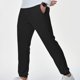 thumbnail image 3 of Pantalones largos para hombre, color liso, con bolsillo, cintura elástica, cordón ajustable, de poliéster, 3 of 8