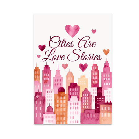 Watercolor Travel Wall Art - Romantic Wanderlust Enthusiast - 13x19 Poster Print