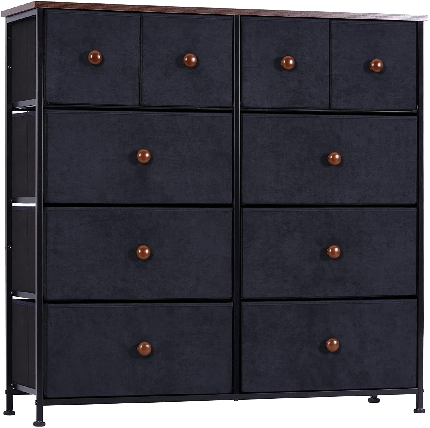 ASSJ 10Drawer Dresser, Tall Vertical Chest of Drawers with Sturdy