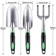 thumbnail image 3 of Juego de herramientas de jardín, palas de mano de jardín de 3 paquetes, paletas de jardín de aleación de aluminio con agarre ergonómico antideslizante, paleta de trasplante incluida Afortunado Sencillez, 3 of 5