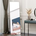 thumbnail image 2 of HOMCOM Full Length Mirror Floor Standing or Wall-Mounted, Black, 2 of 10