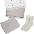 thumbnail image 2 of 3 Piece Lounge Gift Set, Nightshirt, Socks and Throw Blanket, Medium, Red, 2 of 11