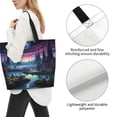 thumbnail image 3 of Easygdp Fantasy Landscape Starry Night Bolsas Tote para Mujer, Bolsos de Hombro para Viaje, Bolsos de Mano de Gran Capacidad para Compras y Trabajo, 3 of 8