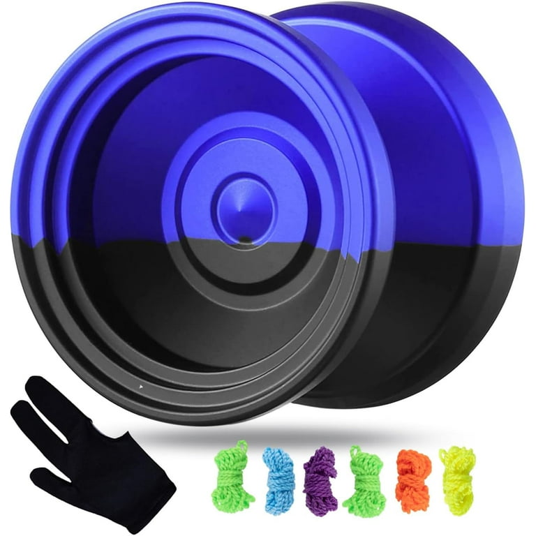 Magicyoyo V8 Black Blue Responsive Metal Yoyo for Kids Beginners +