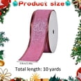 thumbnail image 3 of Pink Glitter Wired Ribbon,Pink with Metallic Edge,Christmas Ribbon for Wreath, ChritmasTree Decoration, Gift Wrapping,Home Decor, 1.5 Inch x 10 Yards, 3 of 7