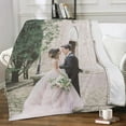 thumbnail image 4 of Custom Blanket Personalised Blanket with Photos Customised Blankets Custom Throw Blanket for Family Birthday Wedding Gift Sofa Bedroom, 4 of 6