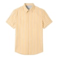 thumbnail image 5 of COSFO Mens Button Down Shirt Short Sleeve Summer Striped Casual Shirt Vacation Classic Fit Collared Beach Men Shirts 5xl, 5 of 5