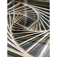 thumbnail image 4 of Rotating Geometric Vortex - End Table  Coffee Table with Rustic Wood Frame, 4 of 4