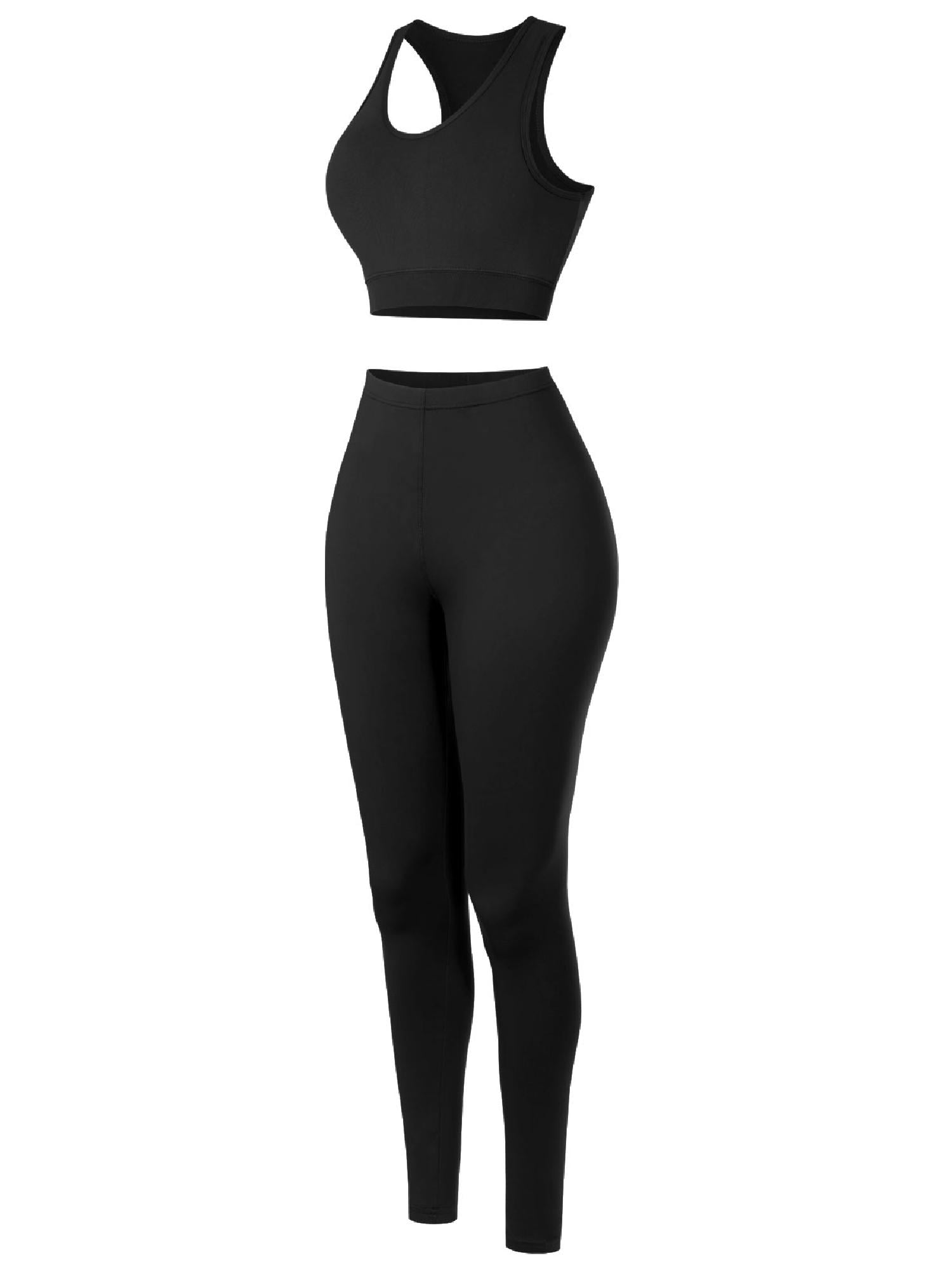 Black Sports Bra & Yoga Pants Set – FiyaEX
