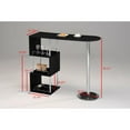 thumbnail image 4 of IN Room Furniture Designs Modern Wood and Metal Bar Table in Black/Chrome, 4 of 4