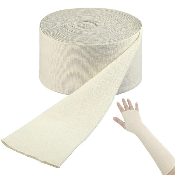 Elastic Tubular Support Bandage,1 Roll Tubular Arm Stocking, Compression Tube Sleeve Bandage for Large Arm, Knees, Legs,Compression Tubular Bandage for Cast Plaster Sweat Absorbent-2.36 in X 11 Yard
