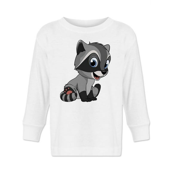 Cute Raccoon Sitting Long Sleeve Toddler -Image by Shutterstock, 5 Toddler