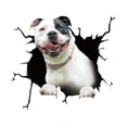 thumbnail image 5 of Pegatinas 3D con diseño de cachorro y ventana rota para coche, decoración de motocicletas, simulación de bulldog francés, calcomanías de vinilo impermeables para ventanas traseras de automóviles, 5 of 5