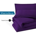 thumbnail image 6 of VEGAS HOTEL COLLECTION Classic Egyptian Cotton 1-Piece Duvet Cover { Zippered Closure } 1000 Thread Count- Fabulous Solid Looking Color Purple - Oversized Queen Size, 6 of 7