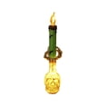 thumbnail image 2 of LOWLHOME Halloween Skull-Shaped Holder Candle, Battery Operated Skeleton Hand Candlestick Lamp, Spooky House Party Indoor Home Decor, Green, 1 Count, 8.6 in, 2 of 4