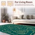 thumbnail image 2 of Flatwoven High Traffic Area Rug, Emerald Flowing Design, Non Slip, Stain Resistant, Washable Area Rugs for Living Room, Bedroom(Green, 2X3), 2 of 8