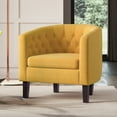 thumbnail image 2 of BELLEZE Elegant Tufted Barrel Accent Chair - Berlinda (Yellow), 2 of 7