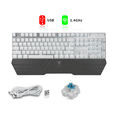 thumbnail image 7 of Team Wolf X20 2.4G wireless mechanical Keyboard-104 Key White Backlight mechanical Keyboard for iOS Android Windows(Black), 7 of 7