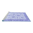 thumbnail image 2 of Ahgly Company Machine Washable Indoor Square Oriental Blue Traditional Area Rugs, 8' Square, 2 of 4
