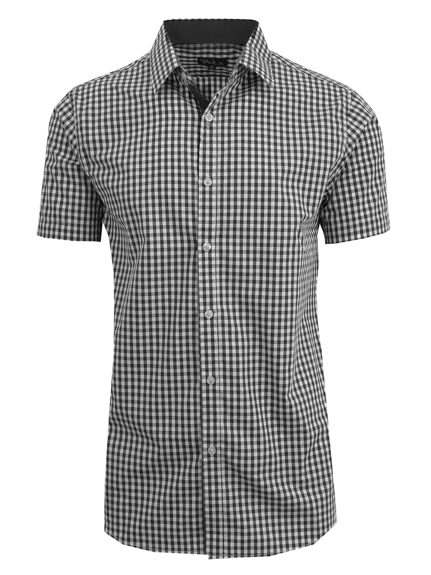 Mens Short Sleeve Casual Dress Shirts Slim Fit Button Down