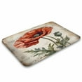 thumbnail image 3 of Flower Art Red Poppy Bath Rug for Bathroom, Hippie Style, Rustic Farmhouse Bath Mat, Bath Mat Soft Non Slip Bath Rugs Indoor Doormat 20"x32", 3 of 7