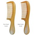 thumbnail image 2 of Peine de Sándalo Verde Natural, Diseño Ergonómico con Mangos Suaves, Ideal para Uso Diario y Viajes, Regalo Perfecto para Hombres y Mujeres, Promueve Cabello Saludable y Reduce el Estrés, Incluye, 2 of 6