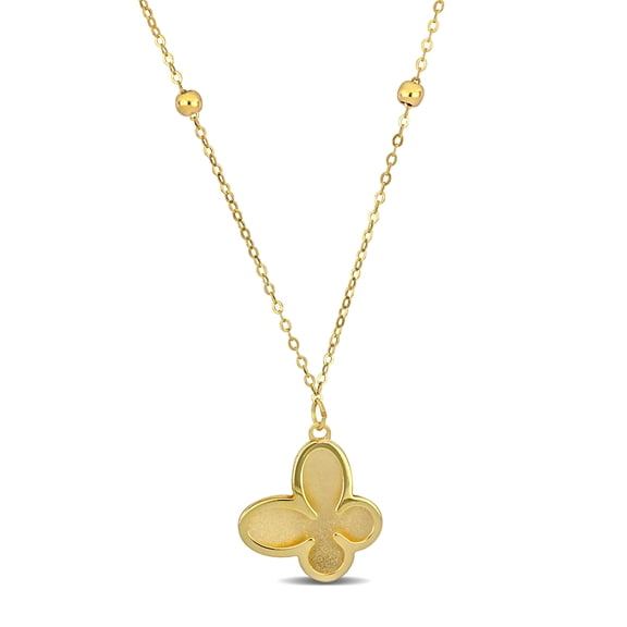 Everly Women's 14k Yellow Gold Butterfly Pendant with Chain