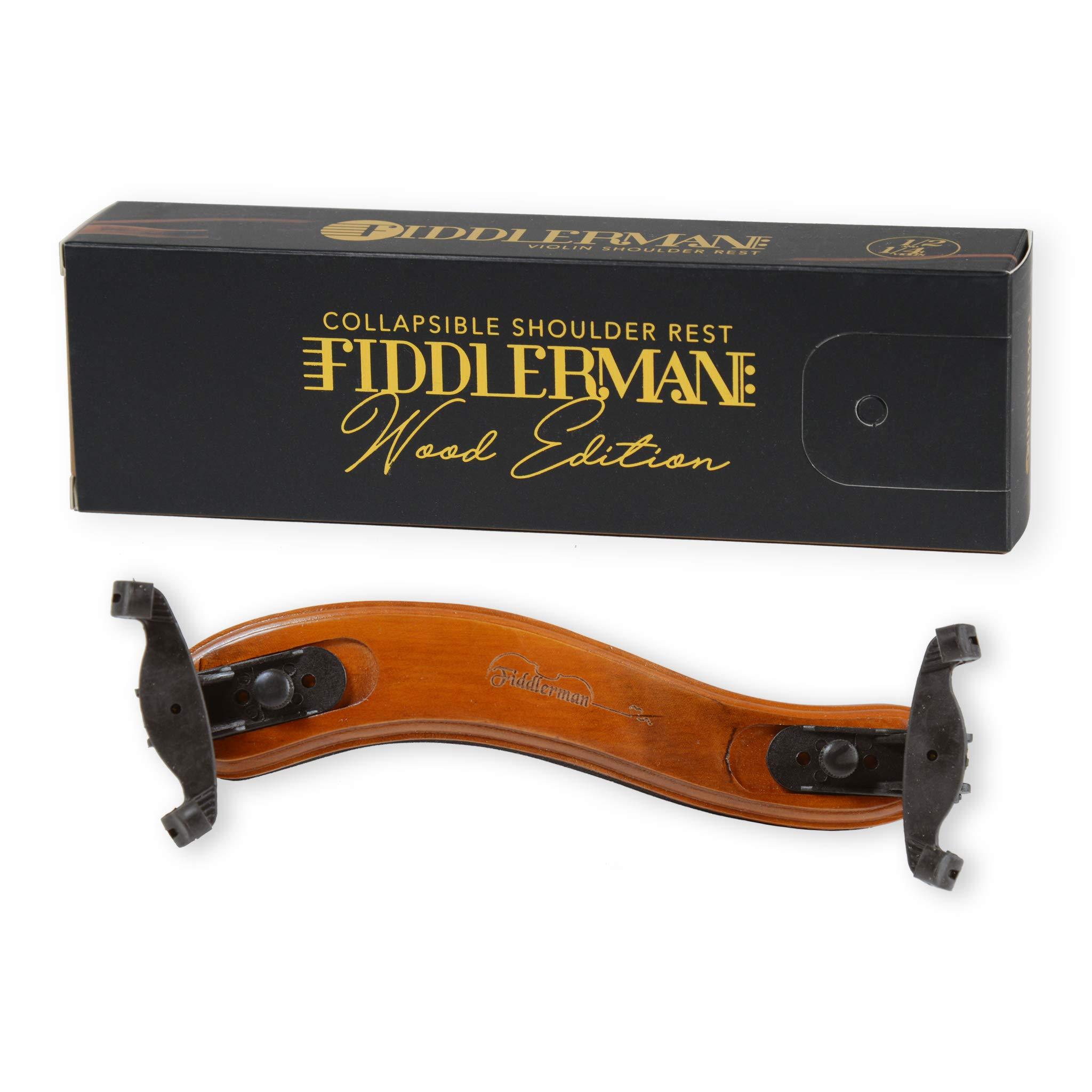 Fiddlerman Wood Violin Shoulder Rest for 4/4 and 3/4 with Collapsible