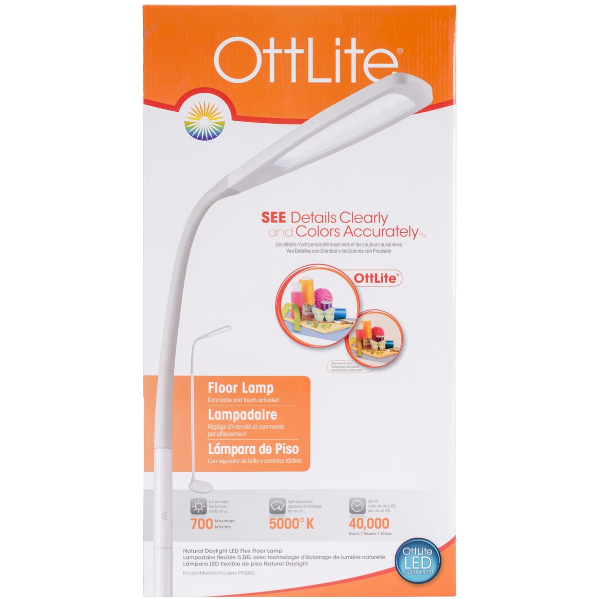 Ottlite Led Flex Floor Lamp White