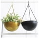 thumbnail image 3 of Indoor Decorative Hanging Planter Art Decor,Black Large+Gold Large, 3 of 3