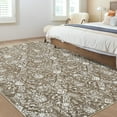 thumbnail image 2 of Haperlare Vintage Floral Distressed Rugs for Living Room Washable Non Slip Area Rugs Light Brown Stain-Resistant Rugs for Dining Room 9'x12', 2 of 7