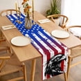 thumbnail image 3 of American Flag Table Runner - 70 Inch Long, Kitchen Dining Table Runner Dresser Scarves, Independent Day Bird Patriotic Vintage Farmhouse Decor for Coffee Tables Wedding Party Banquet, 3 of 8