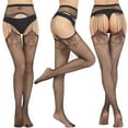 thumbnail image 4 of Coofit Bas pour Femmes Design Ouvert Collants Transparents Bas Résille, 4 of 6