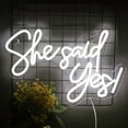 thumbnail image 5 of CADODIS She Said Yes! Neon Sign Cold White LED Light Wedding Proposal Engagement Party Wall Decor Bachelorette Bridal Shower Bedroom Celebration, 5 of 5