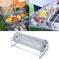 thumbnail image 4 of 360° Rotating BBQ Grill Basket Roller – Stainless Steel Rolling Barbeque Grill Cage with Long Wooden Handle, Barbeque Grill Outdoor, Barbecue Grill Tool, 4 of 9
