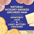 thumbnail image 4 of Oscar Mayer Bites Natural Hickory Smoked Uncured Ham, Monterey Jack & Cracker Trio Lunch Kit, 1 Tray, for Easy Lunch and On-the-Go Snacking, 16g Protein Snacks, 3.3 oz, 4 of 19