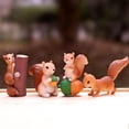 thumbnail image 5 of Giaone 8Pcs Mini Squirrel Miniature Figurines Model Fairy Garden Decoration Moss Landscape Bonsai Cake Topper DIY Terrarium Crafts Ornament, 5 of 10
