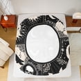 thumbnail image 5 of Feelyou Bohomian Damask Twin Sheet Sets, Gothic Halloween Twin Fitted Sheet, Hippie Moon Sun Flat Sheet, Breathable Bedroom Decoration, 3-Piece, 5 of 7