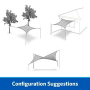 Coolaroo Ready to Hang Outdoor Sun Shade Sail Triangle 90% UV Block Protection for Backyard, Garden, Patio, Playground, 11'10 Triangle, Cocoa