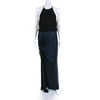 Pre-owned|HALSTON Womens Navy Twist Drape Gown Size 4