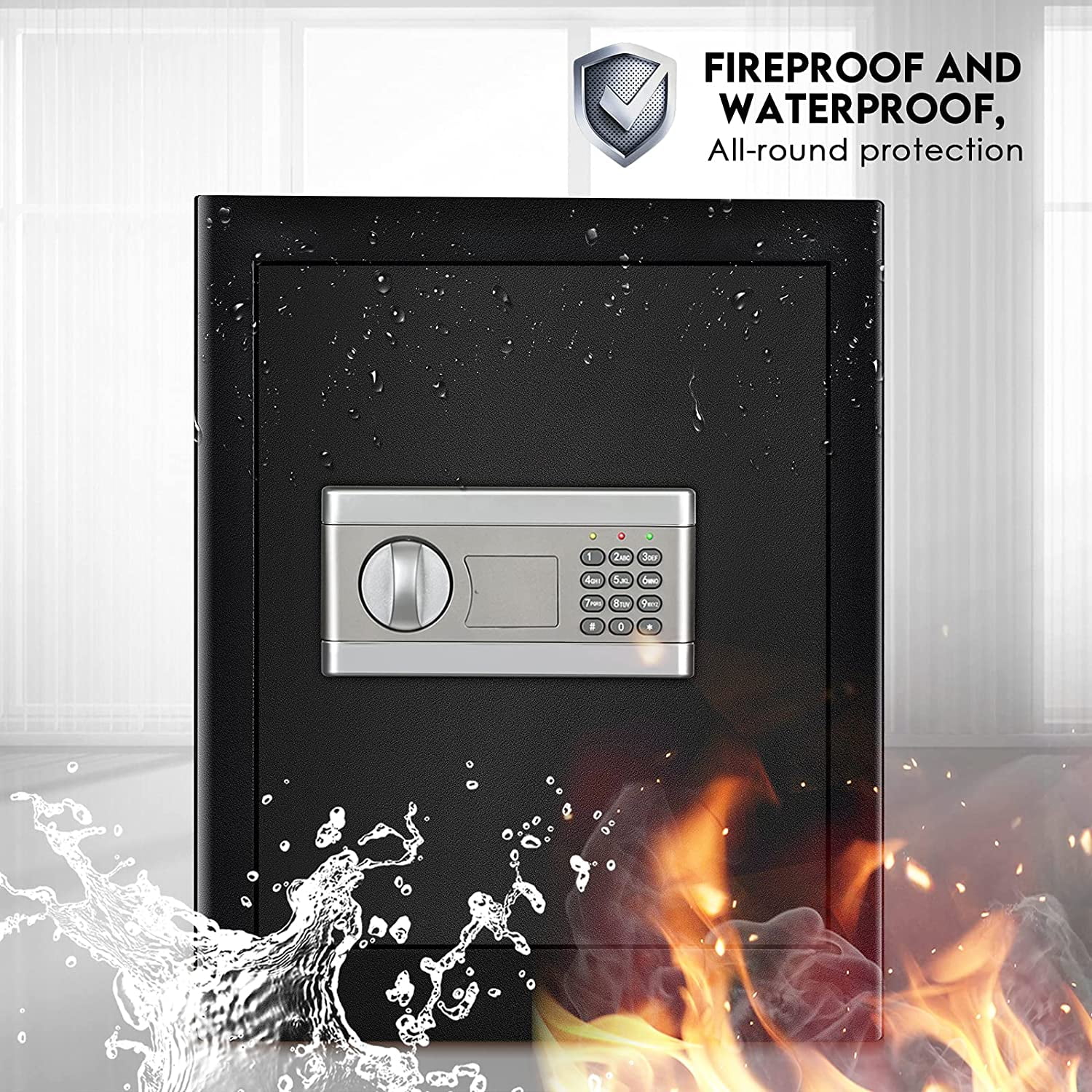 Fireproof Safe Box, 2.0 Cub Digital Safe Box Fireproof Waterproof