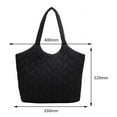 thumbnail image 3 of Bolsa acolchados para mujer con asa superior de moda Nylon Elegante para el trabajo (Negro) Sywqhk Para Estrenar, 3 of 9