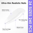 thumbnail image 4 of Kit de uñas de gel PEACECOLOR Almond con 240 puntas de uñas transparentes, 4 of 9