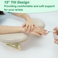 thumbnail image 2 of Unique Bargains Arm Rest for Nails Tech U Shaped Nail Arm Rest Manicure Hand Rest With Detachable Brackets Coffee Color, 2 of 7