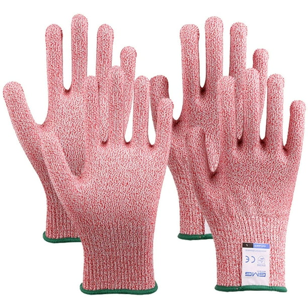 Guantes de protección VentDepot GlovesPink 2 Pares L Rosa 229 a 241mm x 102 a 114mm HPPE Poliuretano CE EN388 Nivel